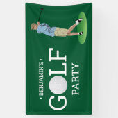 Golf Verjaardagsfeestje Spandoek (Verticaal)