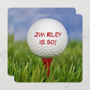 Golf verjaardagsfeestje uitnodiging