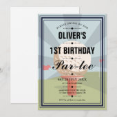 Golf verjaardagsfeestje voor alle leeftijden kaart (Voorkant / Achterkant)