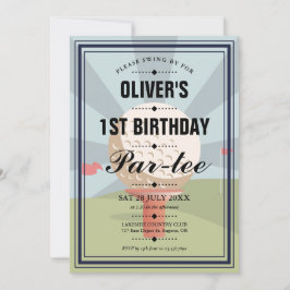 Golf verjaardagsfeestje voor alle leeftijden kaart