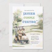 Golf Verjaardagsfeestje voor Jongen Kaart (Voorkant)