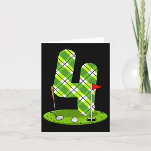 Golf verjaardagsshirt voor kinderen 4e verjaardags kaart