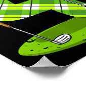 Golf verjaardagsshirt voor kinderen 4e verjaardags poster (Hoek)