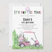 Golf Verjaardagsuitnodiging Golf Par-tee Kaart (Voorkant)