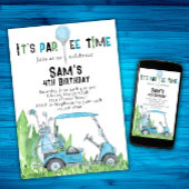 Golf verjaardagsuitnodiging Golf verjaardags Par-t Kaart