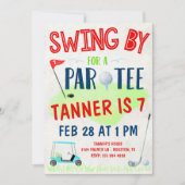 Golf verjaardagsuitnodiging voor kinderen kaart (Voorkant)