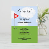 Golf verjaardagsuitnodigingen kaart (Staand voorkant)