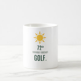 Golf Verjaardagsvoorspelling voor golfer Koffiemok