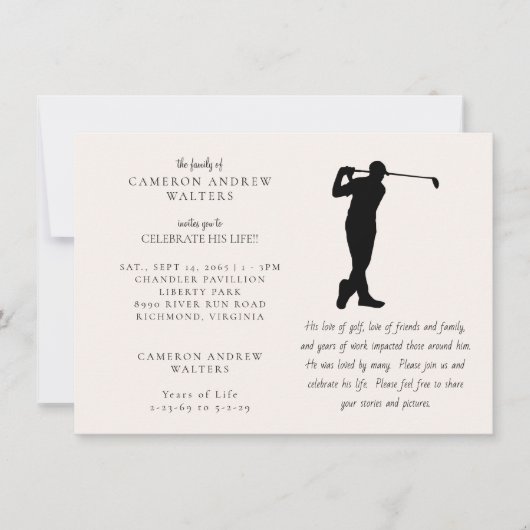 Golf viering van het leven kaart (Voorkant)
