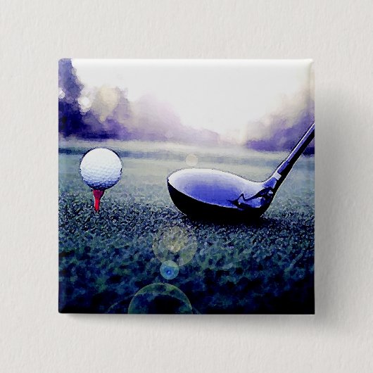 Golf Vierkante Button 5,1 Cm (Voorkant)
