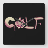 Golf Vierkante Klok (Voorkant)