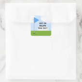 Golf Vierkante Sticker (Tas)