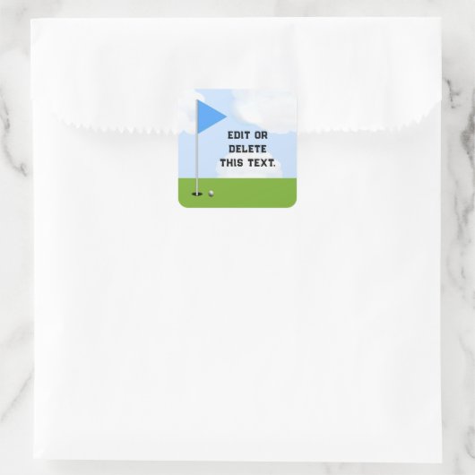 Golf Vierkante Sticker (Tas)
