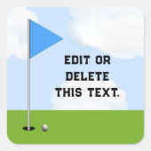 Golf Vierkante Sticker (Voorkant)