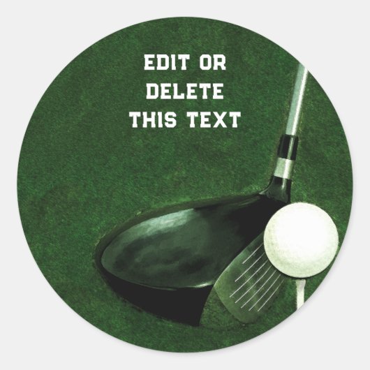 Golf Vierkante Sticker (Voorkant)