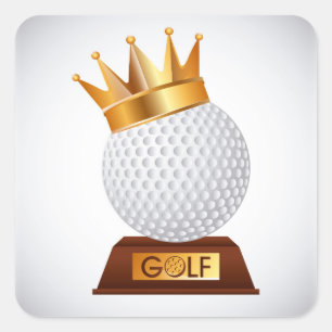 Golf Vierkante Sticker