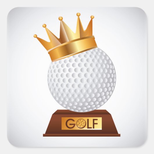 Golf Vierkante Sticker (Voorkant)