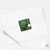 Golf Vierkante Sticker (Envelop)