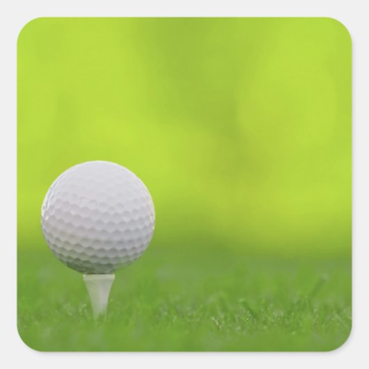 Golf Vierkante Sticker (Voorkant)