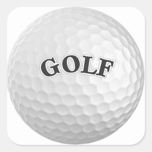 Golf Vierkante Sticker (Voorkant)