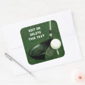 Golf Vierkante Sticker (Envelop)