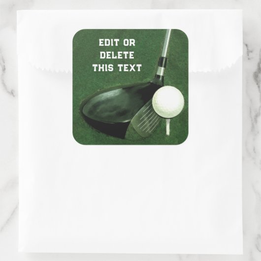 Golf Vierkante Sticker (Tas)