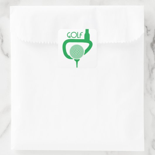 Golf Vierkante Sticker (Tas)