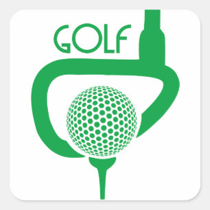 Golf Vierkante Sticker
