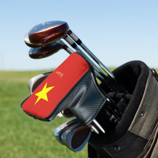 Golf Vietnam & Vietnamese vlag/Golf Clubs Hoesjes Golfheadcover (Insitu)