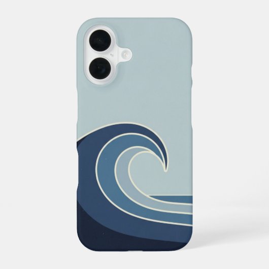 Golf Vintage Oceaan iPhone 16 Hoesje (Achterkant)