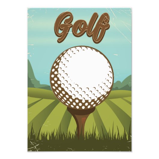 Golf vintage stijl poster (Voorkant)