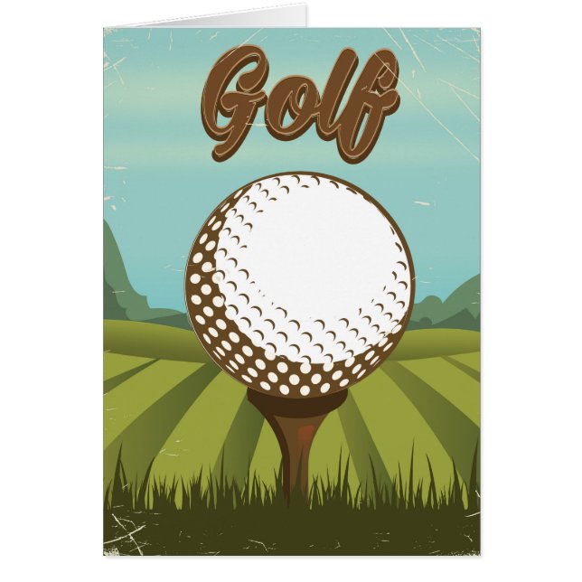 Golf vintage stijl poster (Voorkant)