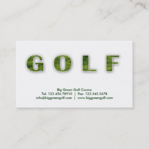 Golf Visitekaartje Green Grass Text