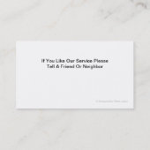 Golf-visitekaartje Visitekaartje (Achterkant)