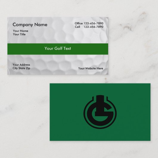 Golf Visitekaartjes Logo Back (Voorkant / Achterkant)