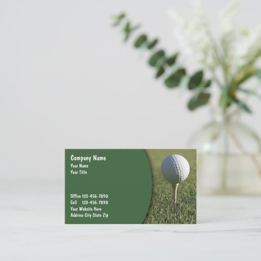 Golf Visitekaartjes Modern Design (Staand voorkant)