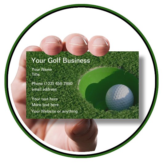 Golf Visitekaartjes Moderne Afgeronde Hoeken