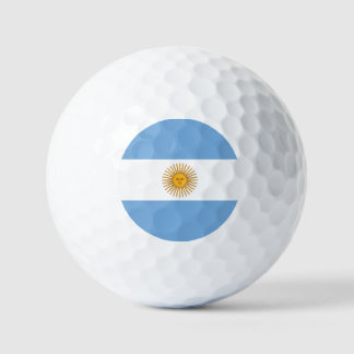 Golf/vlag/Bandera de Argentina Golfballen