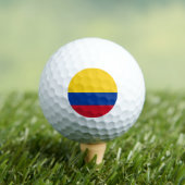 Golf/vlag/Bandera de Colombia Golfballen (Insitu Shirt)