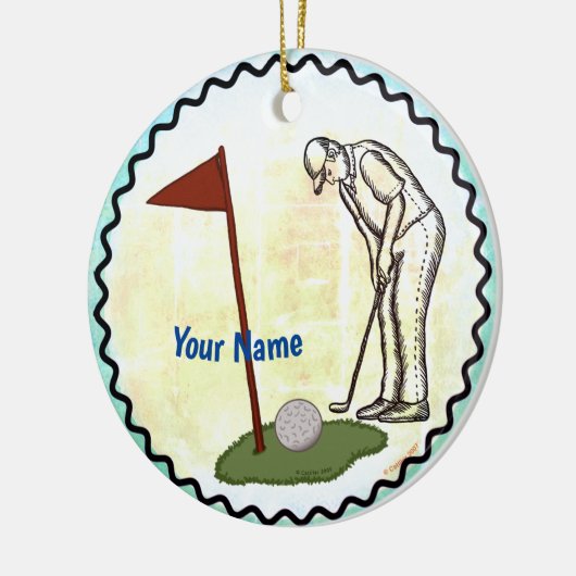 Golf Vlag golf Keramisch Ornament (Links)