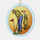 Golf Vlag Pap Golf Keramisch Ornament (Links)