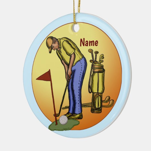 Golf Vlag Pap Golf Keramisch Ornament (Links)