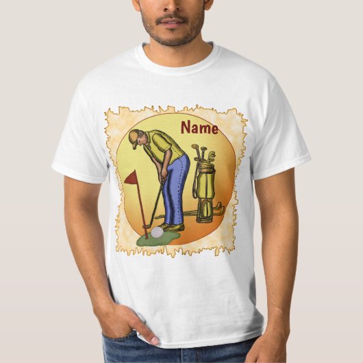 Golf Vlag Papa Golfen golf T-shirt (Voorkant)