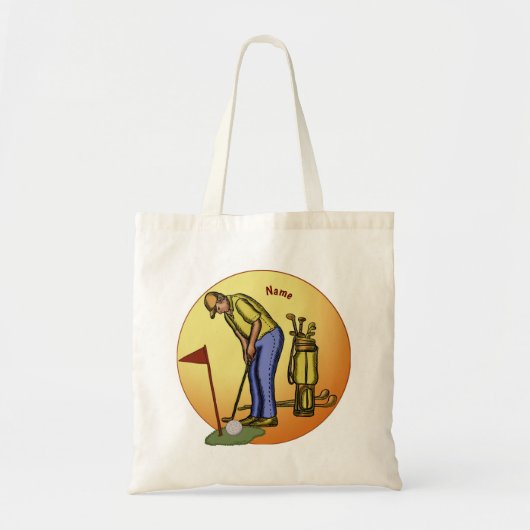 Golf Vlag Papa Golfsport Tote Bag (Voorkant)