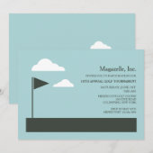 Golf-vlaguitnodiging Kaart (Voorkant / Achterkant)