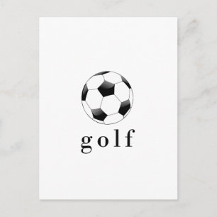 Golf Voetbal Funny Sport T-Shirt Briefkaart