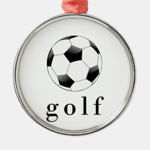 Golf Voetbal Funny Sport T-Shirt Metalen Ornament