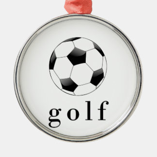 Golf Voetbal Funny Sport T-Shirt Metalen Ornament