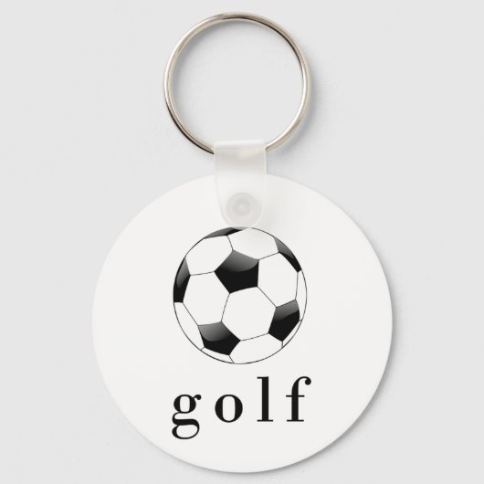 Golf Voetbal Funny Sport T-Shirt Sleutelhanger (Voorkant)