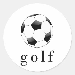 Golf Voetbal Funny Sports T-Shirt Ronde Sticker
